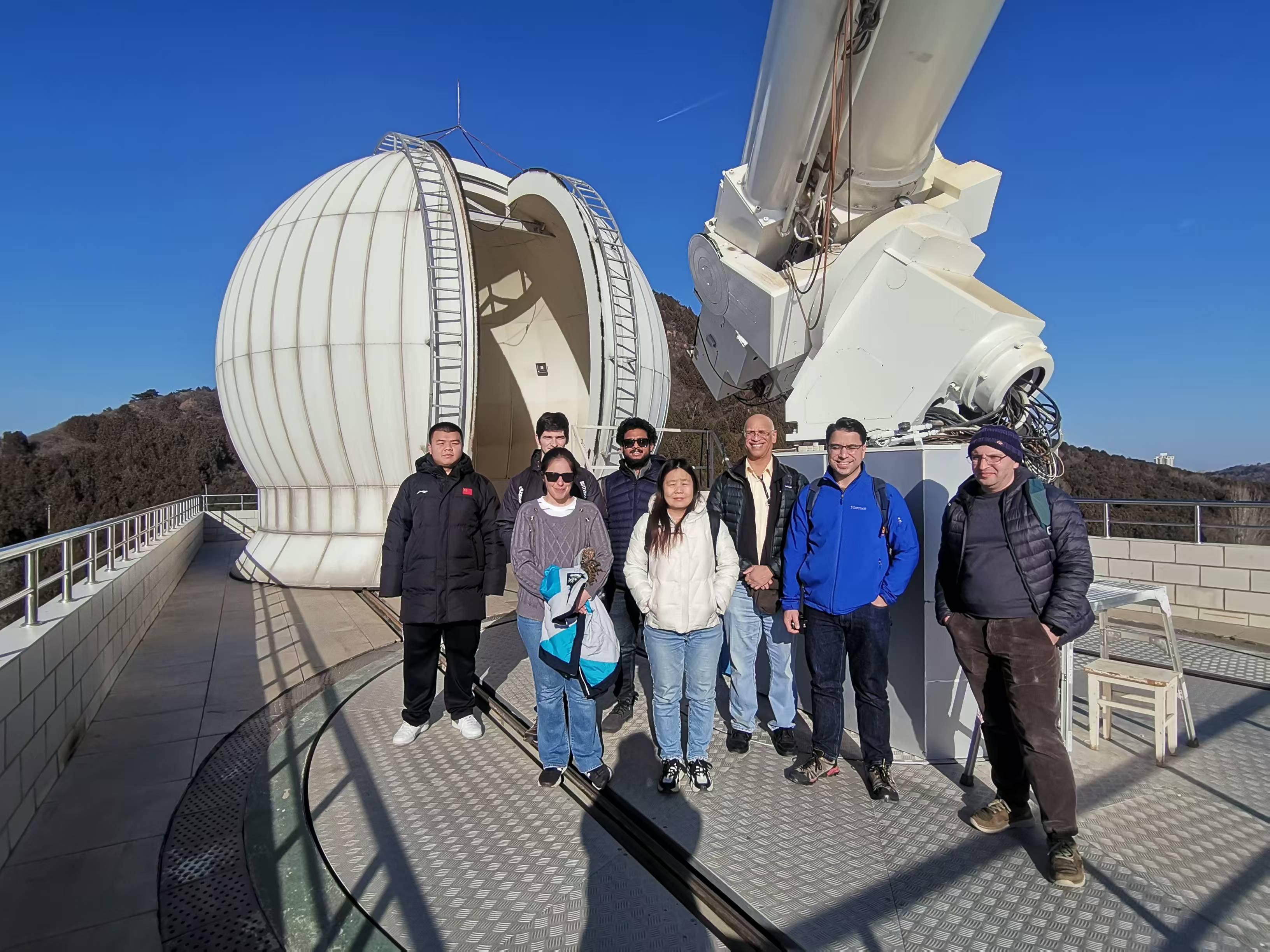 In front of the telescope at HSOS